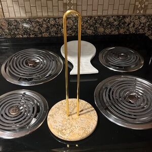 Gold paper towel holder